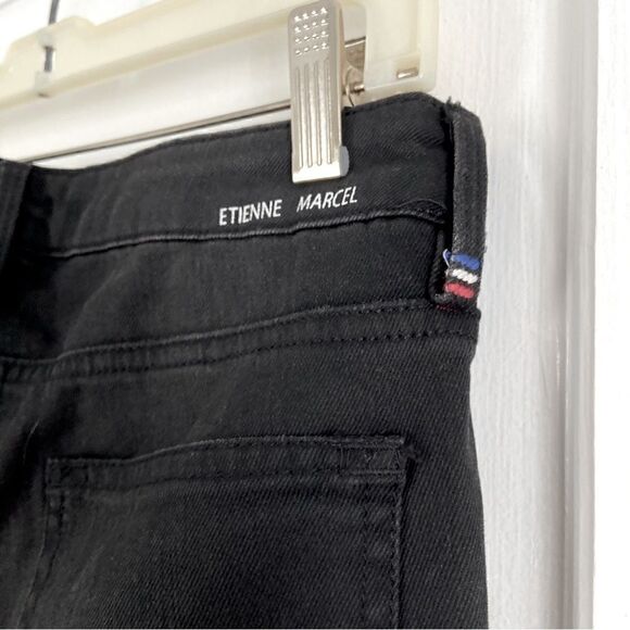 Etienne Marcel Black Distressed Studded Skinny Jeans Size 26 Punk Grunge Rock - Picture 8 of 13